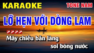 Karaoke Lỡ Hẹn Với Dòng Lam Tone Nam Nhạc Sống Dễ Hát  Hoàng Luân [upl. by Semmes]