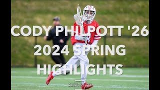 Cody Philpott Class of 2026  Spring 2024 Lacrosse Goalie Highlights [upl. by Anul]