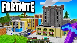 I Built TILTED TOWERS from Fortnite in Minecraft [upl. by Nehttam753]