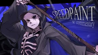 REAPER SANS   SPEEDPAINT  w stupid commentary amp motivation [upl. by Roch128]