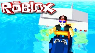 JAWS quotRobloxquot GameplayPTBR  Perseguido Por Um Tubarão [upl. by Yeroc]