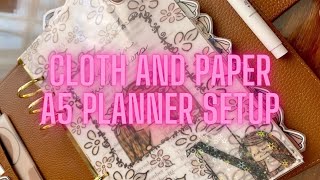 Cloth and Paper A5 planner setup [upl. by Sokram]