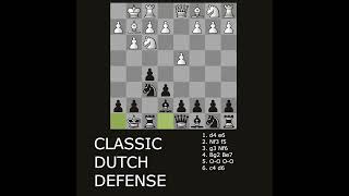 Quick Classic Dutch Defense Chess Strategy in less than 60 Seconds [upl. by Harras]