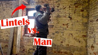 One man vs 7 lintels  Will HE WIN the fight  Renovating a 110 yo ABANDONED farm in Belgium [upl. by Drazze35]