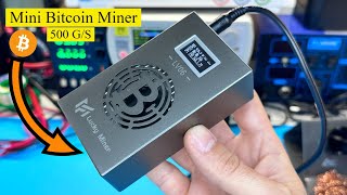 surprising  Mini Bitcoin Miner 500gs Hashrate Lucky Miner LV06 [upl. by Dnalkrik]