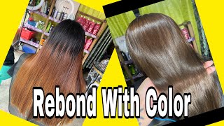 How to do Rebond With Hair Color [upl. by Zach310]