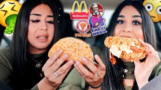 Eating ONLY NEW Fast Food Menu ITEMS For 24 HOURS McDonalds KFC Taco Bell Popeyes Wendys [upl. by Boyden542]