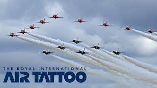 RIAT 2017  Thunderbirds amp Red Arrows flypast [upl. by Asial321]