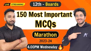 150 Most Important MCQs  Class 12 Mathematics  Boards Exam  202324 [upl. by Hamilah]