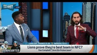 FIRST THINGS FIRST  Nick Wright SHOCKED Detroit Lions Are The BEST Team In The NFL [upl. by Norac297]