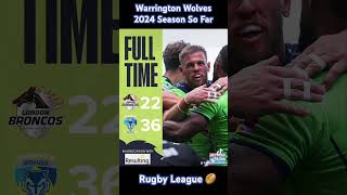 Warrington Wolves 2024 season so far shorts rugby rugbyleague [upl. by Seilenna]