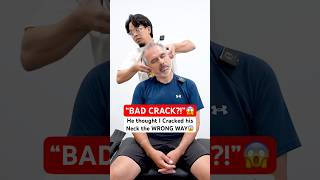 I Cracked him WRONG😱 neckpain Chiropractic Trending shorts [upl. by Oakie]