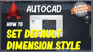 AutoCAD How To Set Default Dimension Style [upl. by Adirahs]