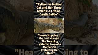 Python vs Mother Cat and Her Three Kittens A Life or Death Battle [upl. by Deidre]