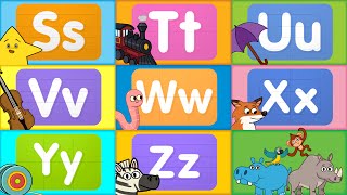 Learn the ABCs  Letters S  Z  Turn amp Learn ABCs  ​​🌈 Super Simple ABCs [upl. by Humfrid]