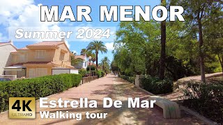 Estrella De Mar  Mar Menor Esplanade city Spain  Costa Calida  walking tour 2024 4k 60 fps [upl. by Eseerehs]