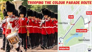 Trooping the Colour 2024 Complete Parade Route Guide [upl. by Htebasile535]