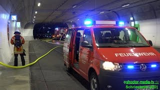 FEUER IM TUNNEL  Personen in Gefahr  EINSATZ für die FEUERWEHR bei einer Einsatzübung  Ü [upl. by Yrolg]