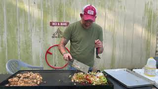 How to cook Cajun Jambalaya on the Flat Top Griddle  Let’s Go [upl. by Arelc]