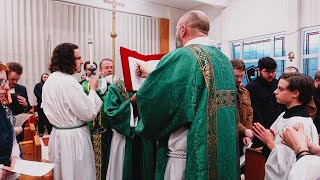 First Mass at Seton Ordinariate  Gospel Reading By Deacon Jeff Baker [upl. by Anauj107]