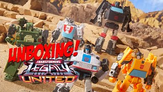 Unboxing Transformers quotAutobots Stand Unitedquot 5pack Hasbro Pulse [upl. by Artima]