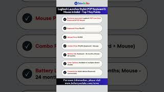 Logitech Launches Stylish POP Keyboard amp Mouse in India  keyboard mouse logitech newlaunch [upl. by Lorrayne]