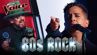 Incredible 80s ROCK ANTHEMS in the Blind Auditions of The Voice 🤘  Top 10 [upl. by Akimert118]