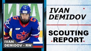 IVAN DEMIDOV Highlights  2024 NHL Draft [upl. by Arocal295]