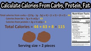 How To Calculate Calories From Carbohydrates Protein And Fats From A Nutrition Label Explained [upl. by Marcille626]