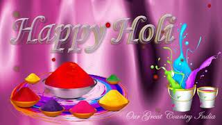 Happy Holi Video Greeting Images Best Wishes Shayari Pictures [upl. by Onitsuj]