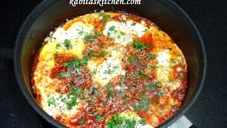 Shakshuka RecipeEggs Poached in Spicy SauceShakshuka in Indian StyleEasy and Quick Egg Recipe [upl. by Ecinhoj]