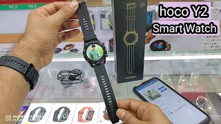 hoco Y2 Smart Watch Unboxing  Features  Connection Guide  Add Custom Screensaver [upl. by Gustie]