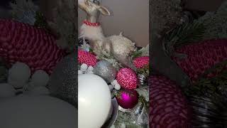 Pink silver christmas decoration deer centrepiece [upl. by Thomasa]