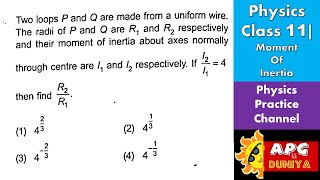 Two loops P and Q are made from a uniform wire The radii of P and Q are R and R₂ respectively and [upl. by Eadmund]