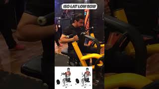 iso lat low row …motivation subscribe viralvideo  commentsbackworkout [upl. by Derej]