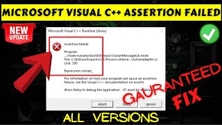 Microsoft visual C assertion failed vulcan fix [upl. by Vincentia]