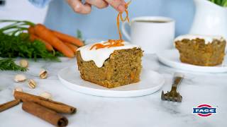 Carrot Ginger Cake with Greek Yogurt Frosting Recipe [upl. by Jemma629]