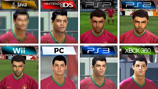 PES 2008  Java vs DS vs PSP vs PS2 vs Wii vs PC vs PS3 vs XBOX 360 Side by Side [upl. by Eenahc]