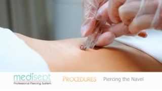 How you pierce Belly الطريقة الصحيحة لتخريم البطن  السرة [upl. by Enad]