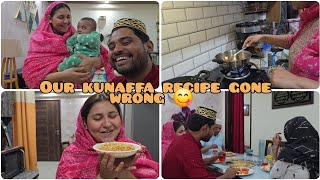 humne banayi kunaffa recipe iftaar main 😋  GONE WRONG  Faheem zone vlogs [upl. by Ilrac]