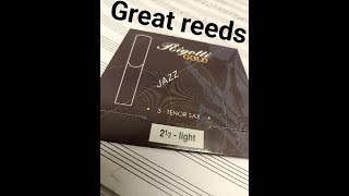 Rigotti gold jazz 25 light tenor reeds [upl. by Adnahsar]