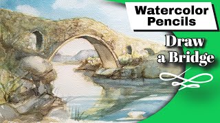 How to Watercolor a Landscape  watercolor Pencils [upl. by Horatia504]