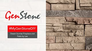 MyGenStoneDIY  Desert Sunrise Fireplace and Patio by Lee  Faux Stone Home Improvement Project [upl. by Ignatius]