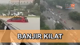 Laluan utama Lembah Klang dilanda banjir ribut petir berterusan hingga 1pm [upl. by Lindholm]