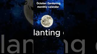 October planting calendar best days to plant above and below ground crops [upl. by Jacky]