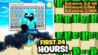 OUR RICH FIRST 24 HOURS ON MINECRAFT FACTIONS OP [upl. by Lehcem]