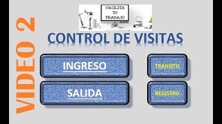 Control de Visitas con Excel Video 2 [upl. by Adarbil638]