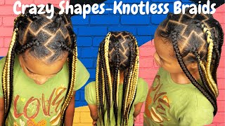 Crazy Parts on Knotless Braids  Protective Hairstyle [upl. by Aikaz81]