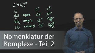 Nomenklatur der Komplexe Teil 2  Anorganische Chemie [upl. by Gerik]