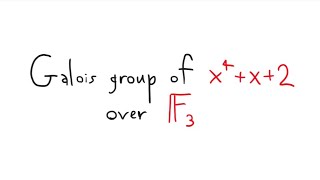 Galois group of x4x2 over F3 [upl. by Kale]